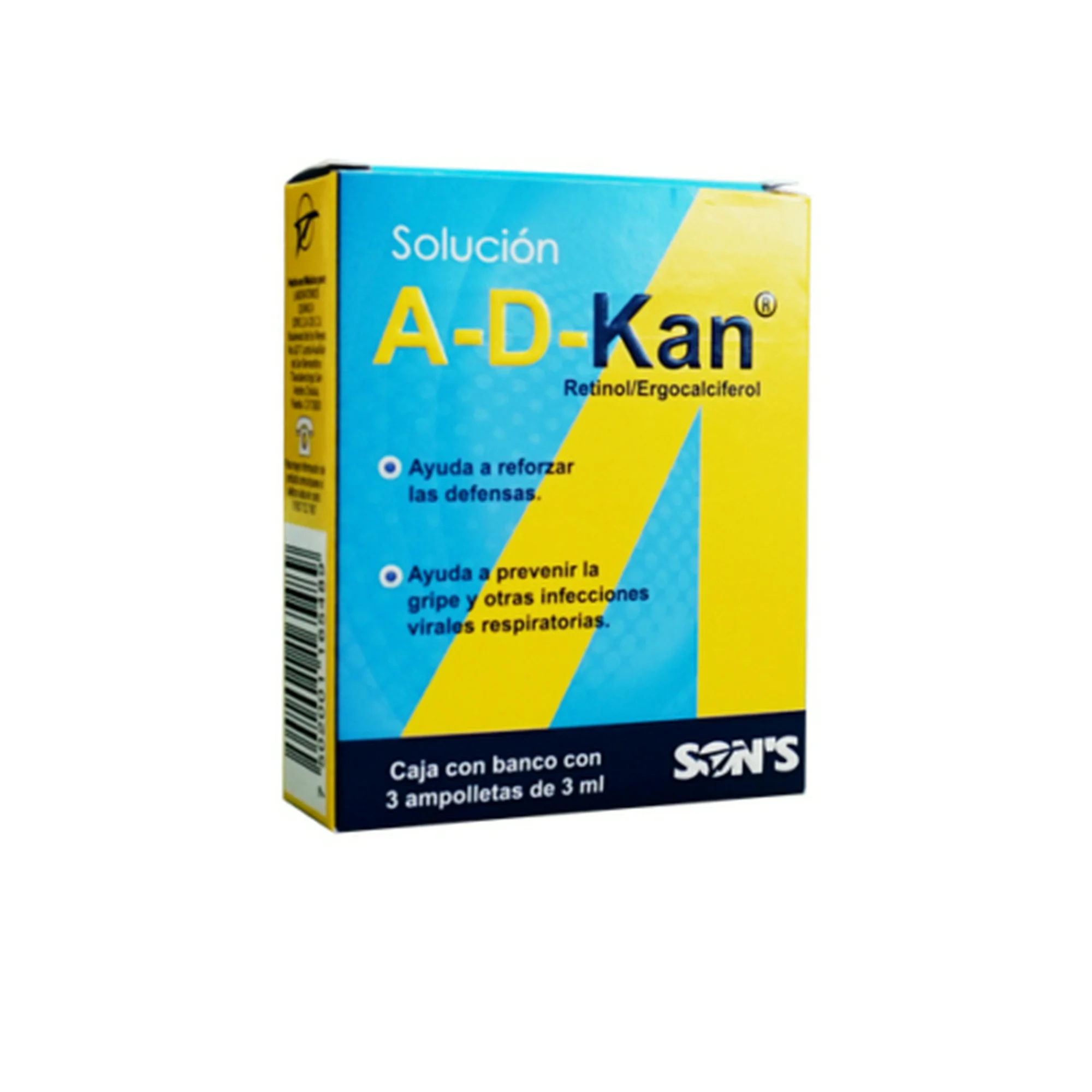 A-d Kan Caja C/3 Amp / 3ml Sol